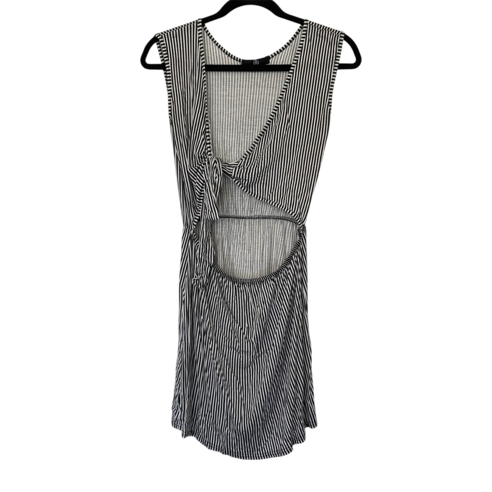 Missguided Striped Cutout‎ Self-Tie Mini Dress